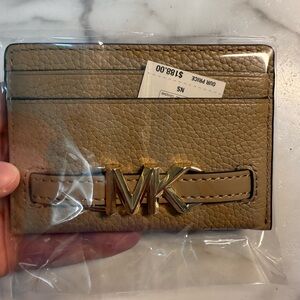 Michael Kors Gold and Tan Card Holder